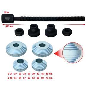 KS TOOLS-150,2460 Juego de herramientas de rodamiento de rueda universal (9 piezas)-TRANSMISIÓN EAN 4042146864258 - Product Image 1