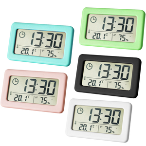 वायरलेस डिजिटल थर्मामीटर और आर्द्रता मॉनिटर प्लास्टिक से बने घर के उपयोग के लिए 10-99% रेंज इनडोर-आउटडोर तापमान घड़ी - Product Image 1