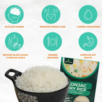 Riz biologique sans sucre à faible teneur en Carb, riz hirataki, Konjac, avec étiquette privée