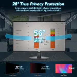 Layar Privasi komputer 19 inci (5:4) hitam Security Shield Desktop pelindung Monitor UV dan Filter cahaya biru untuk Dell komputer