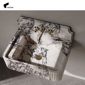 Tostone יוקרה calacatta ויולה קיר שיש רכוב קיר עבור וילה ביתית מודרנית חדר רחצה פנים - Product Image 2