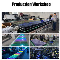 Pista de Baile LED de 50x50cm, RGB Blanco, Espejo Infinito 3D, IP55, Portátil, DMX512, para Bodas, Fiestas, Discotecas, DJ, 100,000