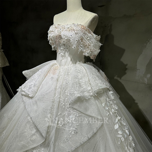 Wx98 Hermoso Vestido de Novia de Encaje con Hombros Descubiertos, Vestidos de Novia para Mujer Jancember - Product Image 3