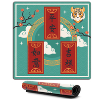 Tapis de Mahjong de Luxe Moderne Pliable et Durable avec Logo Personnalisé – Tapis de Table Carré Portable en Microfibre – Vente Chaude