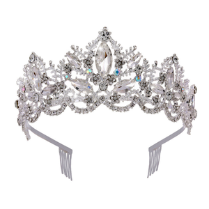 Tiara de Novia con Pedrería, Color Sólido, Nueva, en Oferta, Corona de Reina de Belleza para Concurso - Product Image 6