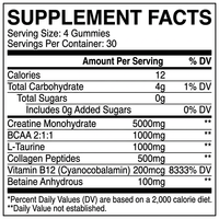 OEM Creatine Monohydrate Gummies Jar untuk Dukungan Latihan Kekuatan dan Binaraga Produsen ODM Label Pribadi