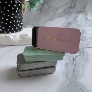 Tùy chỉnh đầy màu sắc kéo-đẩy rỗng vuông kim loại Quà Tặng tùy chỉnh kẹo mỹ phẩm hộp thiếc trượt tin - Product Image 3