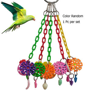 Hot Selling Plastic Vogel Speelgoed Variaties Vruchten Kleurrijke Cirkelvormige Vormen Interactief Zelfvermakelijk Speelgoed Voor Honden Willekeurig - Product Image 1