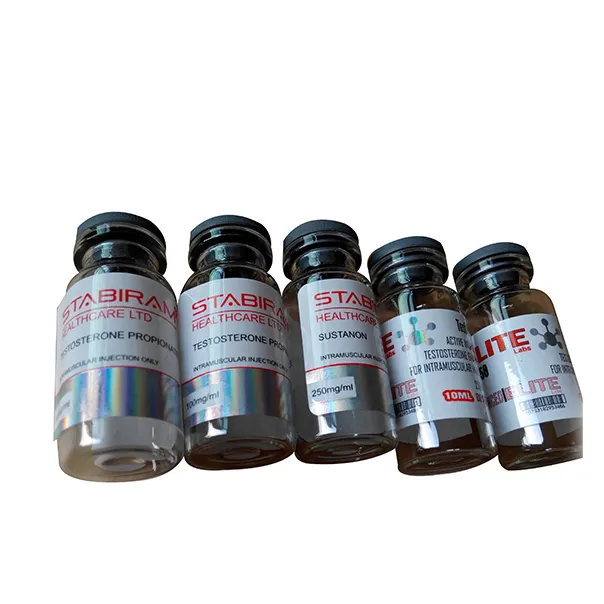 Holographic injection Test P 100mg pharma labels and box/ custom 10ml vial labels sticker
