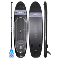 Planche de paddle gonflable portable avec matériau PVC/EVA, système à 3 ailerons, légère (8,2 kg)