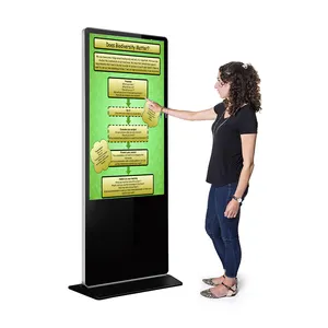 KINGONE 43 55 65 Polegada HD LCD Digital Signage Player Publicidade TV Display Totem Floor Standing Touch Screen