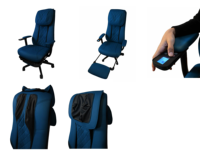 Fauteuil de massage ergonomique moderne pour le bureau, avec mécanisme avancé, pour le bureau à domicile et la relaxation
