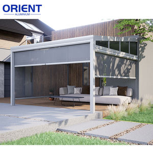 Cubierta de Patio con Protección Solar de Metal, Cubierta de Patio con Marco de Aluminio con Certificación CE y <span class=keywords><strong>Techo</strong></span> de Vidrio para Muebles - Product Image 4