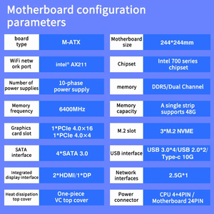 Erying Lõi Mới I9 14900hx 24c32t Ddr5 RAM LGA 1151 Tự Làm <span class=keywords><strong>CPU</strong></span> Bo Mạch Chủ Combo Máy Tính Để Bàn Gamer Máy Tính Thiết Cho Các Game Thủ - Product Image 4