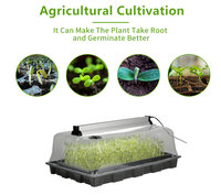 Kit de plateau de démarrage de semis LED réutilisable avec dôme et lumière de croissance pour la propagation des plantes d'intérieur
