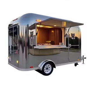 Remolque de Acero Inoxidable para Helados, con Asientos y Exhibición para Eventos al Aire Libre y Catering - Product Image 1