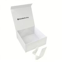 Boîte-cadeau de vêtements pliants haut de gamme avec ruban Logo personnalisé Chemises habillées de mariage de luxe Chaussures Boîte d'emballage magnétique Vêtements de bébé