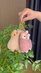 Jouets en peluche mignons et bon marché en forme de mouton alpaca, animaux en peluche, porte-clés alpaca souriant, à suspendre pour machine à griffes - Product Image 6