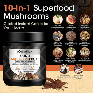ベストセラー プライベートブランド ハラール オーガニック 10 in 1 スーパーフード 霊芝 ヤマブシタケ ブレンド インスタントコーヒー粉末 メーカー - Product Image 2