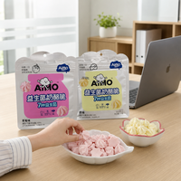 Aimo Gaufrettes au fromage croustillantes, saveur sucrée et fruitée, 27g, cuites à basse température, dessert protéiné au sucre, en boîte