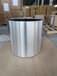 Metal Spinning And Fabrication Floor Big Aluminum Flower Pot/Planters With Wheels And Liner