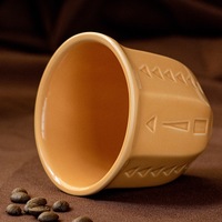 Tasse à café et à thé en porcelaine de style arabe, motif architectural du Moyen-Orient, 100 ml, 180 ml, 250 ml, design minimaliste moderne