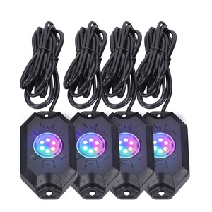 Offres Spéciales app contrôle intelligent couleur voiture camion moto accessoires 4 cosses rvb led roche <span class=keywords><strong>bros</strong></span> vélo lumières - Product Image 1