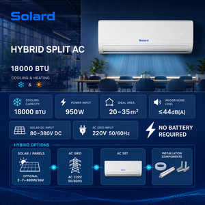 Climatiseur Solaire Hybride 18000 BTU AC PV à Entraînement Direct, Murale, Chauffage et Refroidissement, 80-380V, Usage Domestique Extérieur SLD-DCAC-18000E S - Product Image 2
