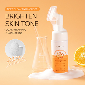 LAIKOU 120ml Mousse Nettoyante Visage Anti-Âge à la Vitamine C et Niacinamide, Lotion Huileuse, Marque Privée, Vente en Gros, Nettoyant Facial - Product Image 2