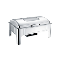 Ensemble de plats chauds de luxe transparents et durables pour buffet, chauffe-plats électriques