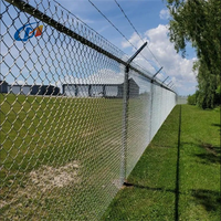 Clôture en treillis métallique galvanisé enduit de PVC pour la sécurité extérieure, 6x10 pieds, rouleaux de panneaux en treillis