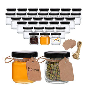 Tarro de vidrio cilíndrico Tarro de vidrio decorativo para alimentos Tarro de vidrio para alimentos - Product Image 1