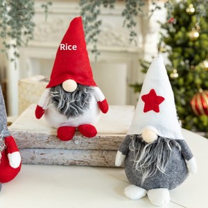 Sitting Faceless <b>Christmas</b> Gnome Doll Star Snowflake Hat Tomte Gnome Figurine Xmas Home <b>Table</b> Decor Ornament - Product Image 3