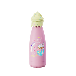 Bouteille d'eau en acier inoxydable à double paroi, OEM ODM, logo personnalisé, couvercle en acier inoxydable avec dessin animé 3D - Product Image 3