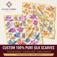 Écharpe en Soie Pure en Gros 110x110cm Carrée Charmeuse Couleur Unie Florale pour Femme Châle de Mariage Échantillon Disponible Accessoire de Mode