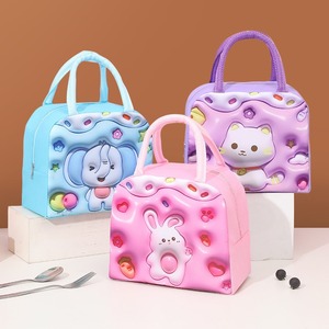 <span class=keywords><strong>Sac</strong></span> à déjeuner <span class=keywords><strong>isotherme</strong></span> portable pour pique-nique en plein air avec motif 3D, boîte à bento thermique pour enfants - Product Image 1