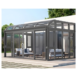 Vendita calda di lusso personalizzato stile moderno in alluminio Free-Standing doppio vetro pergolato prendisole padiglione cortile - Product Image 2