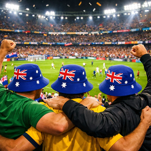 Casquette de pêcheur à large bord avec impression intégrale personnalisée en gros, Australie, pour les fans de la <span class=keywords><strong>Coupe</strong></span> <span class=keywords><strong>du</strong></span> <span class=keywords><strong>monde</strong></span> de football, cadeau - Product Image 6