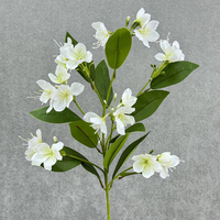 Fleurs artificielles de jasmin doré à sept branches, élégantes et décoratives, cadeaux parfaits pour la maison, la décoration de table de mariage QYYN-207