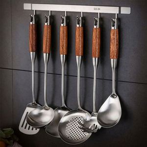 Utensilios de Cocina de Lujo con Mango de Madera, Juego de Utensilios de Cocina de Acero Inoxidable, Venta al por Mayor - Product Image 3