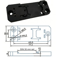 Support de montage fiable en nylon PA66 pour rail DIN C45, clip de fixation pour rail de 35 mm pour l'électronique