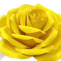 Grande fleur géante en papier mousse imperméable pour décoration de fenêtre de jardin, idéale pour la photographie, rose jaune