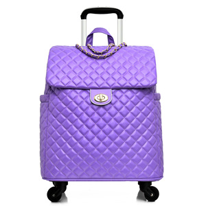Trolley da Viaggio Alla Moda da 20 Pollici in Morbida Pelle PU, Valigia Essenziale con Ruote per Viaggi Comodi - Product Image 4