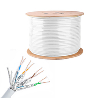 Kabel Ethernet CAT7 SFTP Kecepatan Tinggi 10Gbps Kabel LAN Terlindung untuk Pusat Data dan Instalasi Jaringan