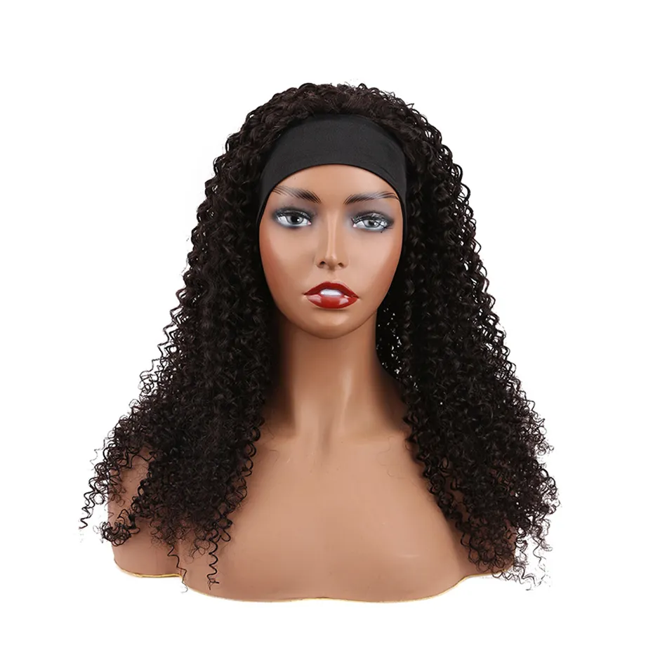 Human Hair Headband Wig For Black Women,Wholesale Long Straight Deep Water Wave Wig Headband,Jerry Curly Headband Wig Human Hair