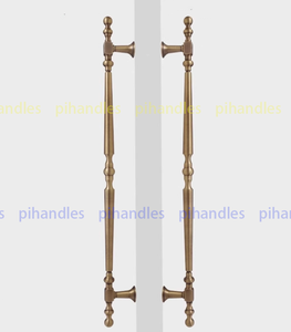 Tiradores de puerta de tira larga de bronce antiguo francés personalizados tiradores de puerta de madera de latón macizo tiradores de puerta de cafetería de doble cara - Product Image 4