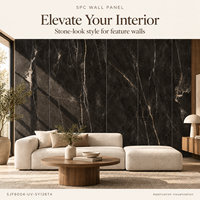 Panneau mural en PVC moderne de luxe, imperméable, ignifuge, design graphique, pour bureaux, commerces, salles de bain, revêtement mural intérieur, garantie de 3 ans