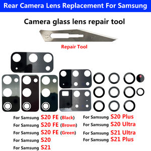 Verre de l'objectif de la caméra arrière pour <span class=keywords><strong>Samsung</strong></span> <span class=keywords><strong>S10</strong></span> 5G S10e S20 FE S20 S21 S9 Plus Ultra Moto Ultra Connecteur Câbles flexibles pour téléphone portable - Product Image 4