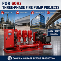 Set Pompa Kebakaran Diesel Listrik 3 Fasa 440V 460V 60Hz dengan Pompa Jockey dan Pengontrol