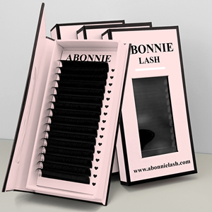 Abonnie Lashes: Extension ciglia morbide e affusolate in PBT coreano, a ventaglio, con curvatura densa e consistenza dalla base alle punte, per rivenditori all'ingrosso - Product Image 1